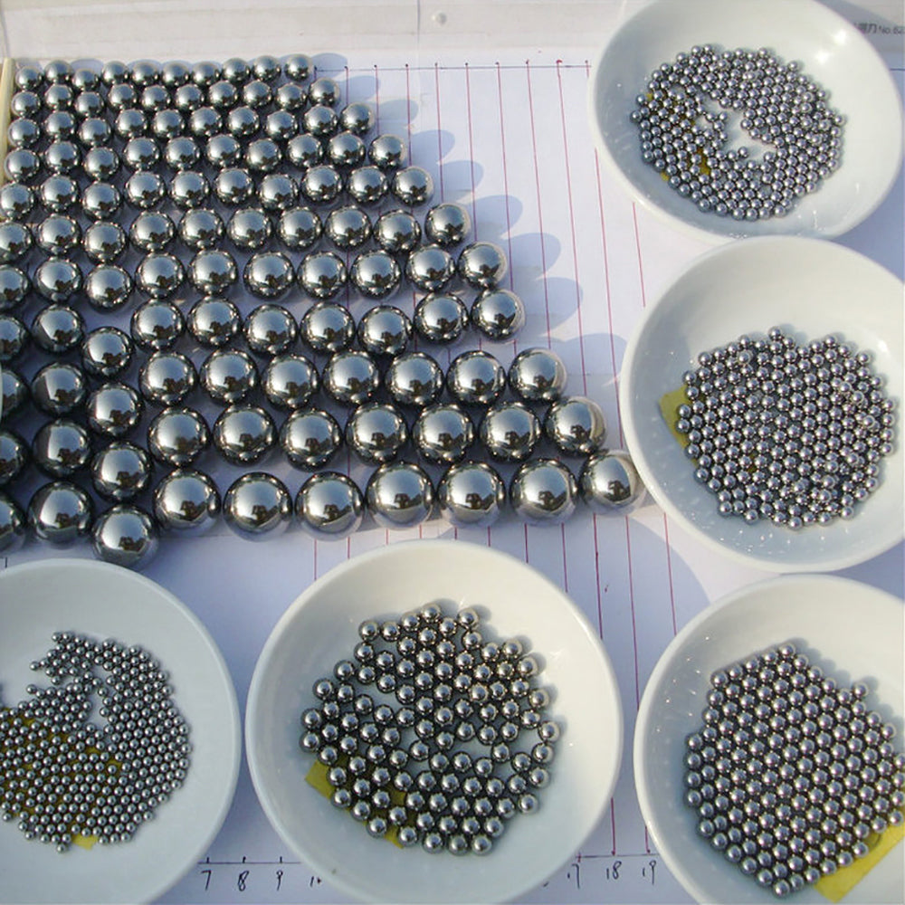 Collage showing various uses: welding, punching, bearings, and decorative pieces