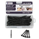 Lag Screws 5 Inch, 50PCS Heavy Duty Construction Screw, Structural Wood Screw #14 x 5, Rust Resistant, Washer Head, Black Coated Exterior Wood/Lag Screws Hex Socket Included