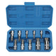Professional 10 Pcs XZN 12 Point Triple Square Spline Bit Socket Set Tamper Proof with Case Automotive Tool Kit High Quality