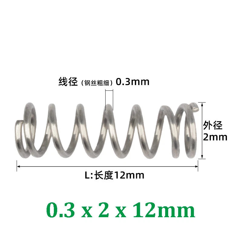 Compression Spring 0.2-0.5mm Wire Diameter Pressure Small Spring Stainless Steel