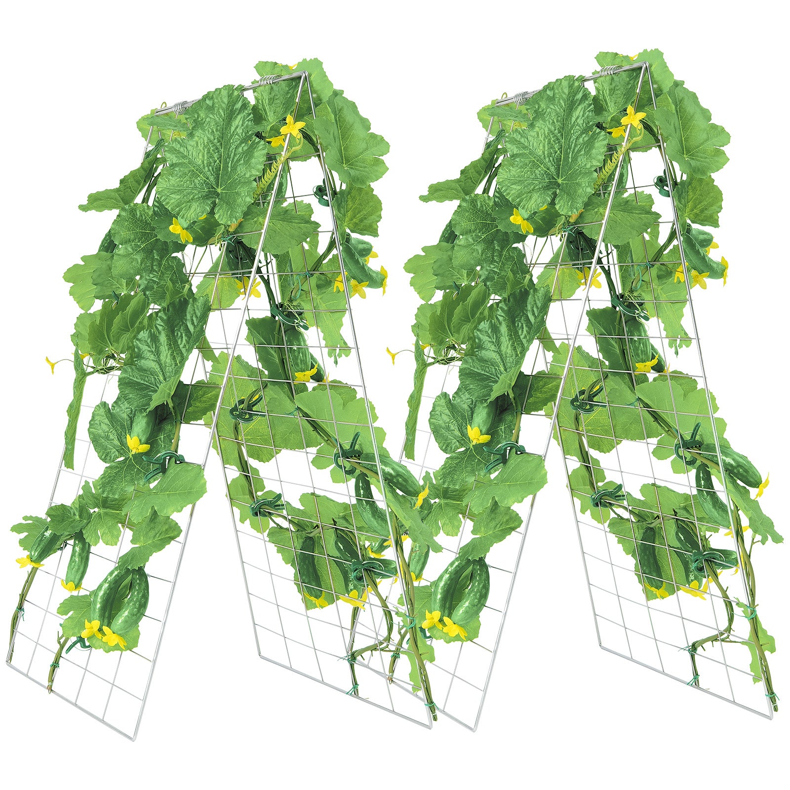 A-Frame Cucumber Trellis 35" x 55" Foldable Metal Garden Trellis