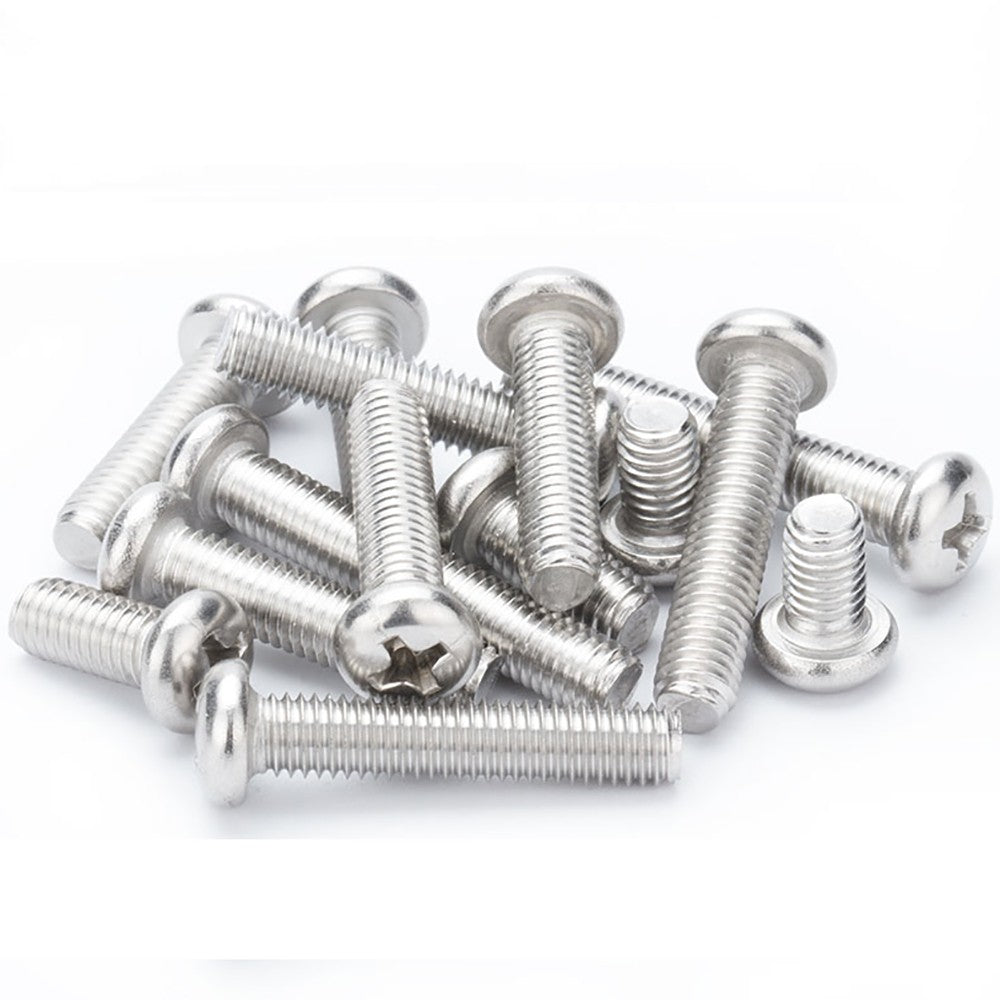 M4 M5 M6 M8 M10 Pan Head Phillips Machine Screws – A2 Stainless Steel (304), DIN 7985