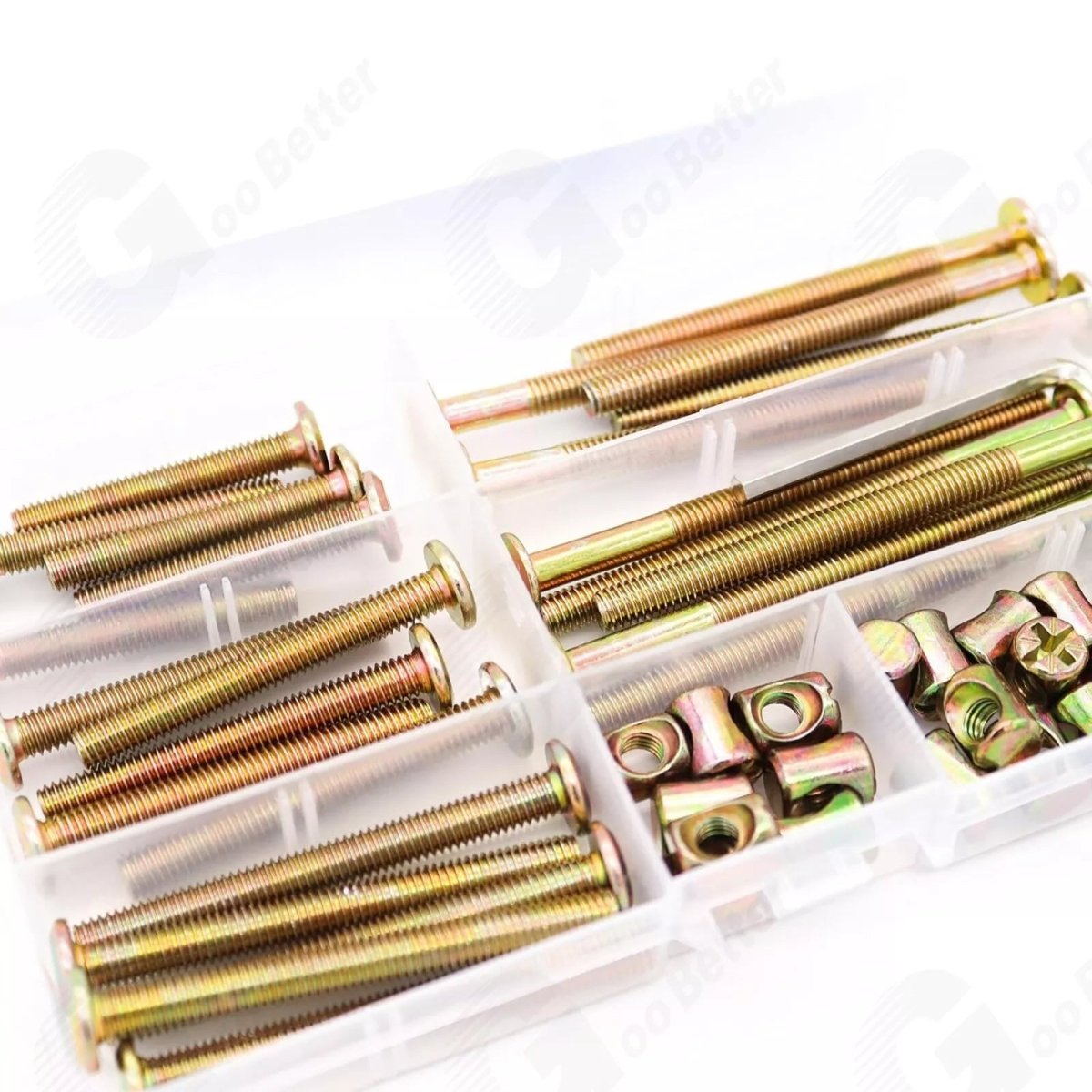 51Pcs M6 Beds Cot Flat Socket Furniture Bolts Screw, Barrel Nuts & Allen Key Kit - HomeDIYer