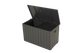 100 Gallon Metal Outdoor Deck Box with Built‑in Oxford Fabric Storage Bag – Waterproof Patio Bench, Dark Gray