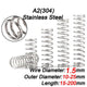 Compression Spring 1.5mm 304 Stainless Steel Length 15 to 200mm Pressure Spring