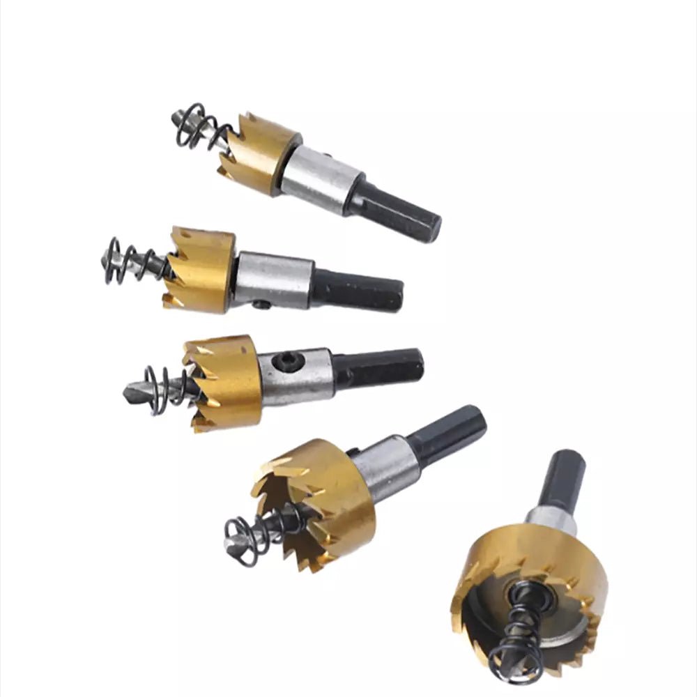 5Pcs Hole Saw Tooth HSS Stainless Steel Drill Bit Set Cutter Tool For Metal Wood - HomeDIYer