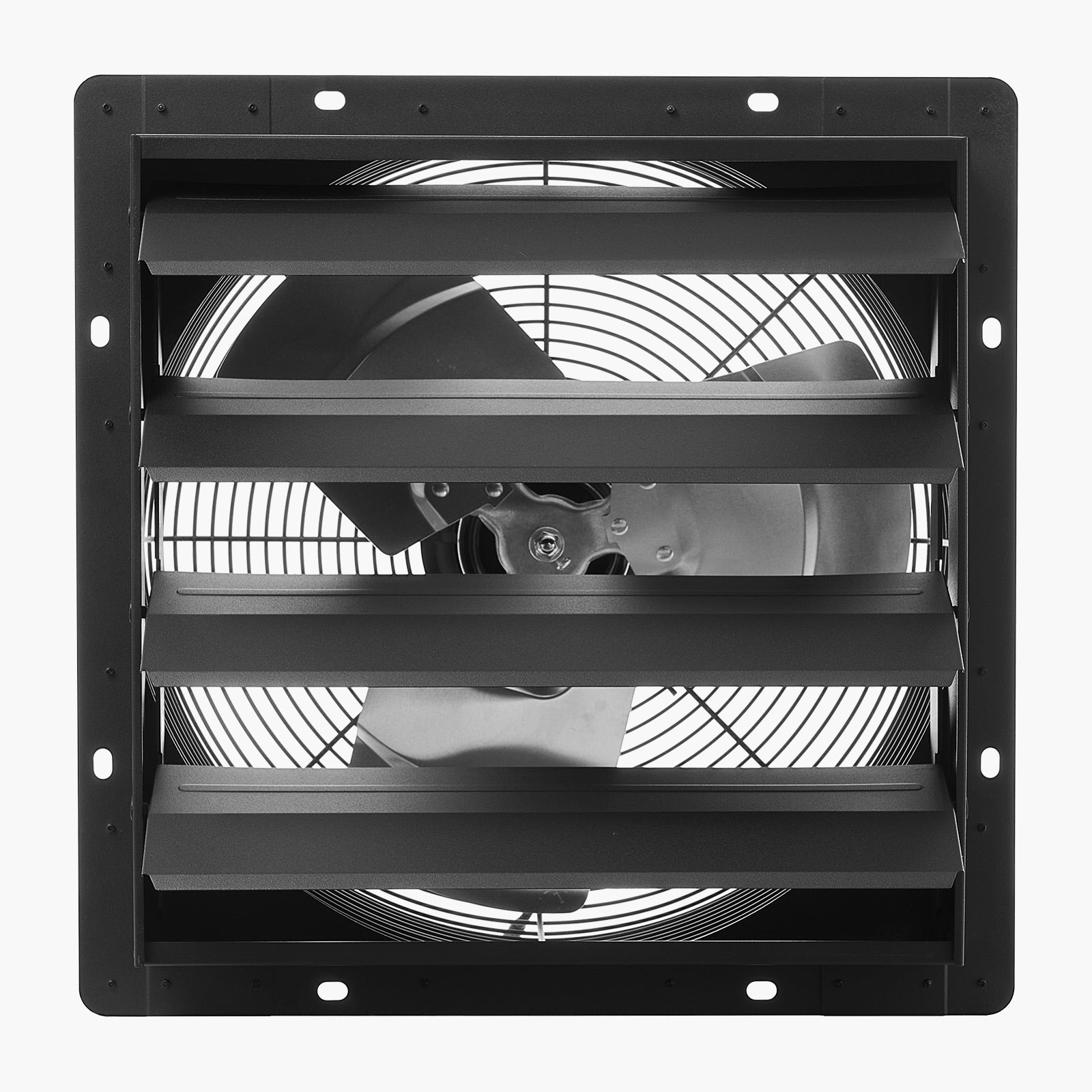 16" Shutter Exhaust Fan – Smart Variable Speed Temp Control, 2900 CFM, EC Motor, Timer for Shed, Garage, Greenhouse (Black)