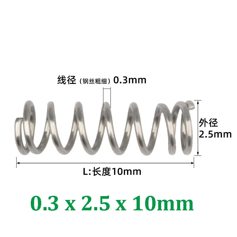 Compression Spring 0.2-0.5mm Wire Diameter Pressure Small Spring Stainless Steel