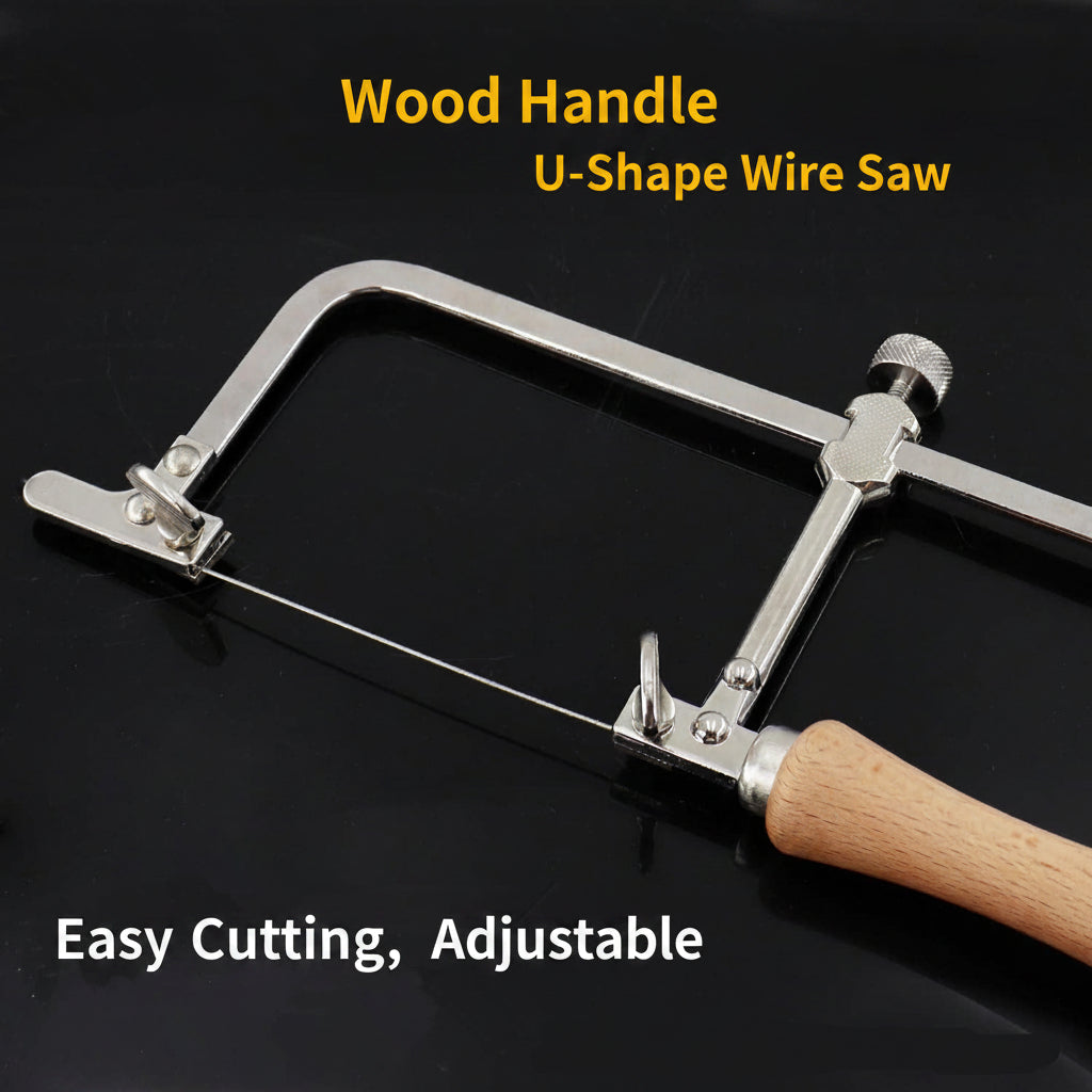 Diamond Wire Saw – 0.3 / 0.5 / 1.0 mm Cutting Wire & U-Shaped Bow Saw for Jewelry, Plastic & Stone Cutting