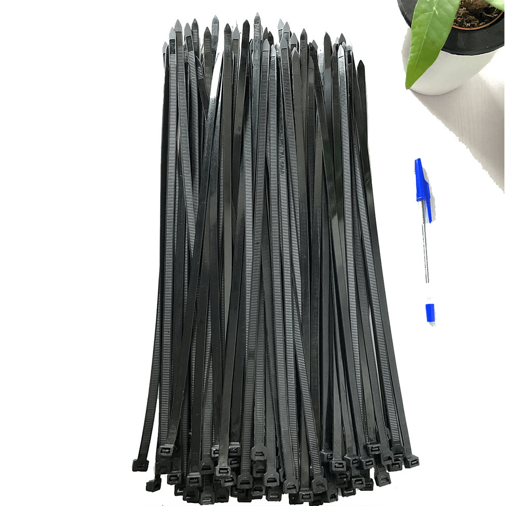 60 - 500mm Length Cable Ties Nylon Zip Tie Self - locking Best Quality White/Black - HomeDIYer