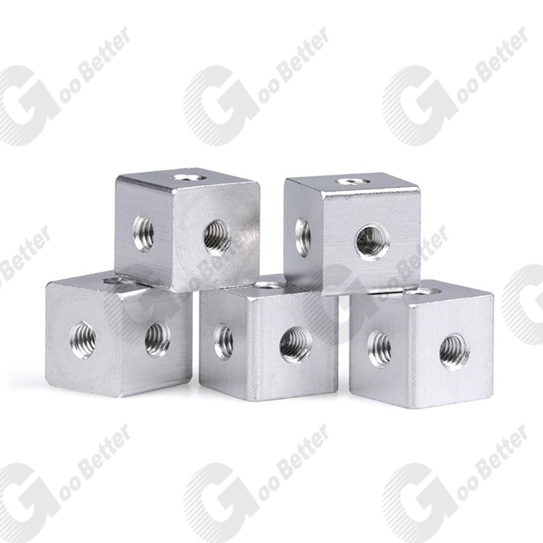 M3 Cube Connector Aluminium Fixing Bracket 10mm Square Spacer Standoff Tee 6 way - HomeDIYer