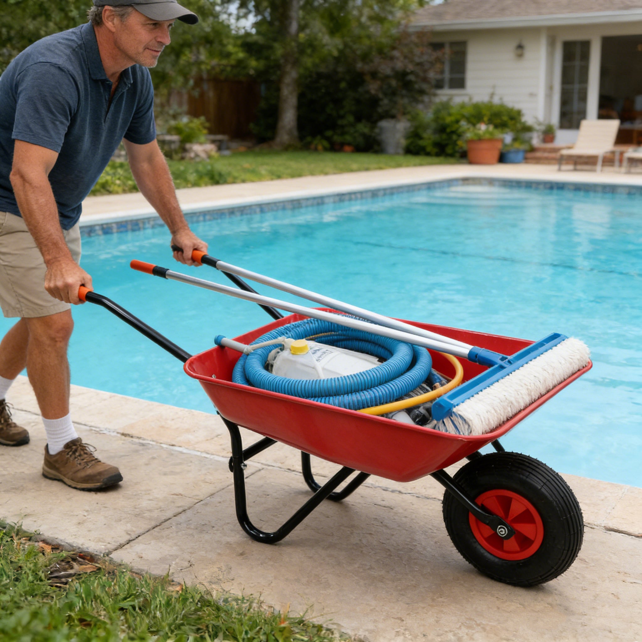 Steel TRAY wheel barrow trolley for red garden 12 inch pneumatic wheel