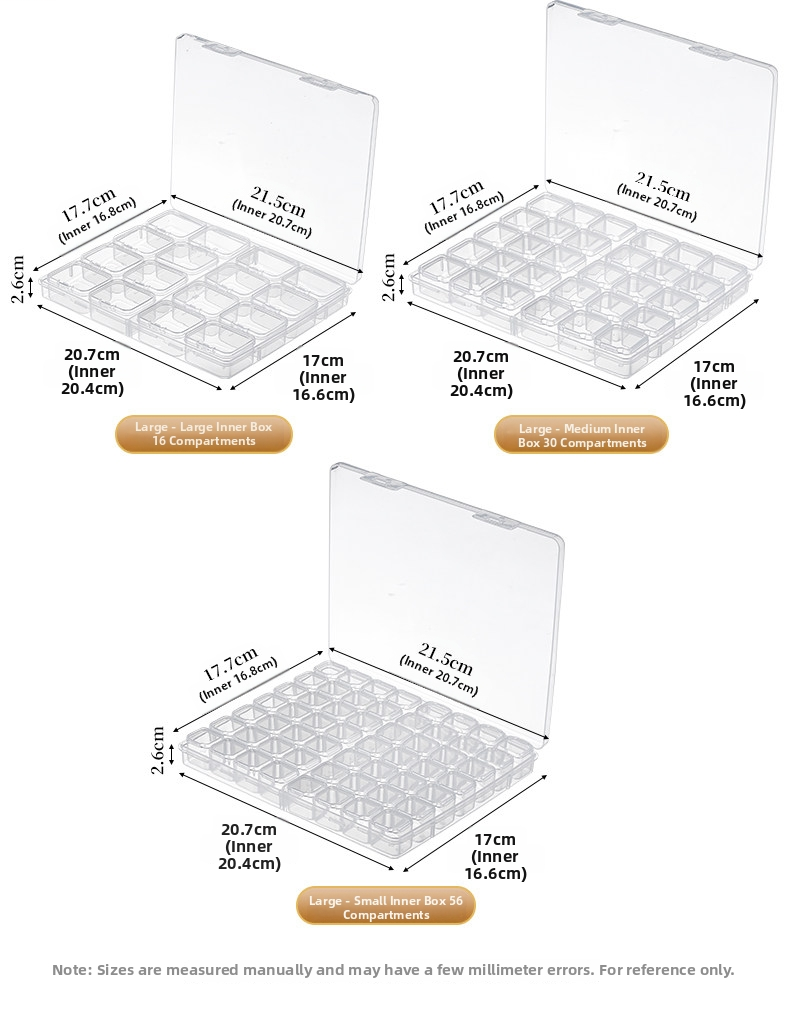 Anti-Tarnish Transparent Jewelry Storage Box – Multi-Compartment for Earrings, Rings & Necklaces