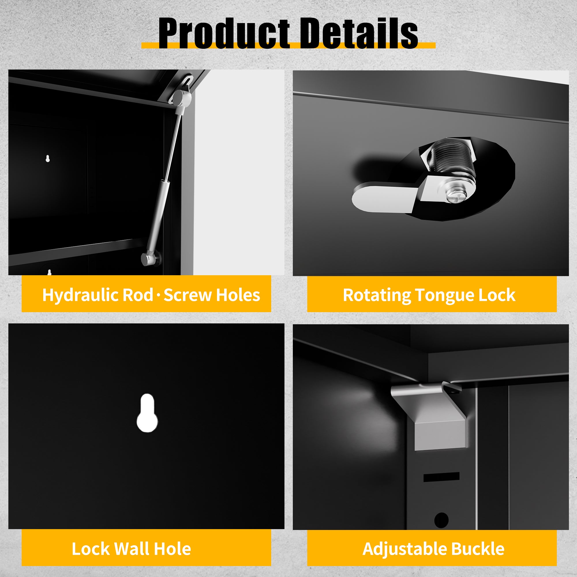 Heavy Duty Wall Mounted Tool Storage Cabinet – Steel Metal Garage Cabinet for Workshop, Basement, Kitchen