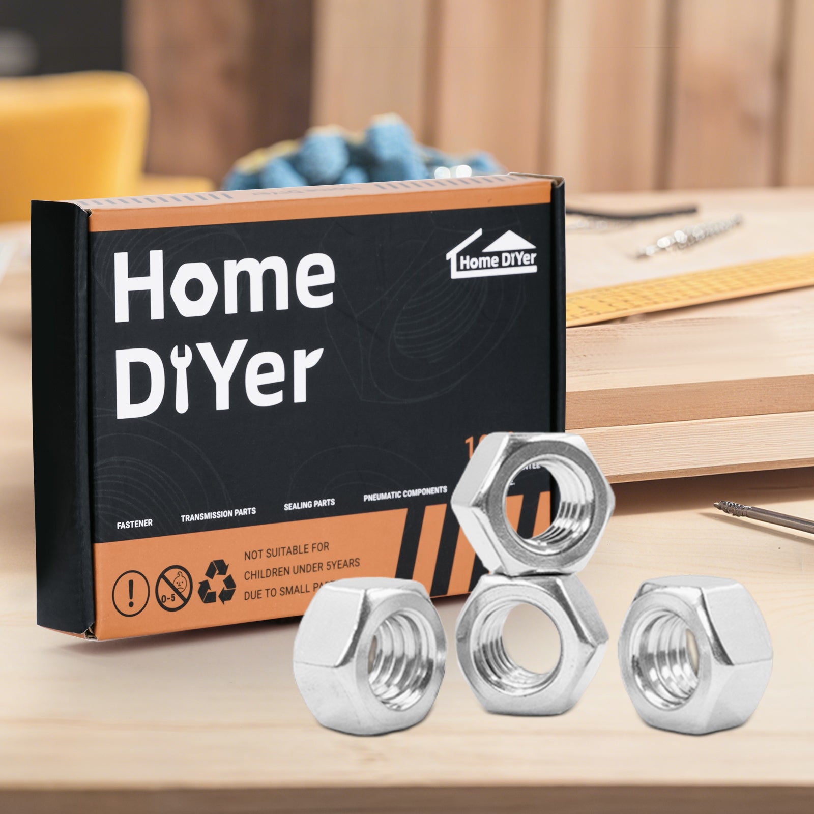 HEXAGON FULL NUTS TO FIT METRIC BOLTS A2 STAINLESS STEEL M3 M4 M5 M6 M8 M10 M12