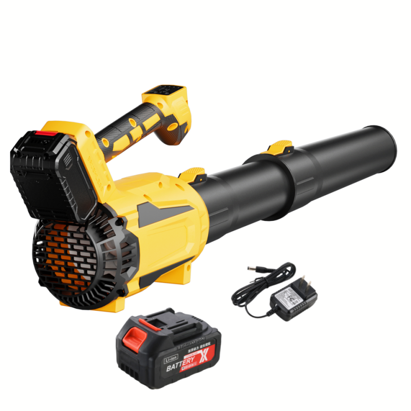 Leaf Blower Cordless (Upgraded) - 21V Powerful Electric Cordless Leaf Blower with 1 x 4.0Ah Batteries & Charger, Battery Powered Leaf Blower is suitable for lawn care, patio, patio, dust snow