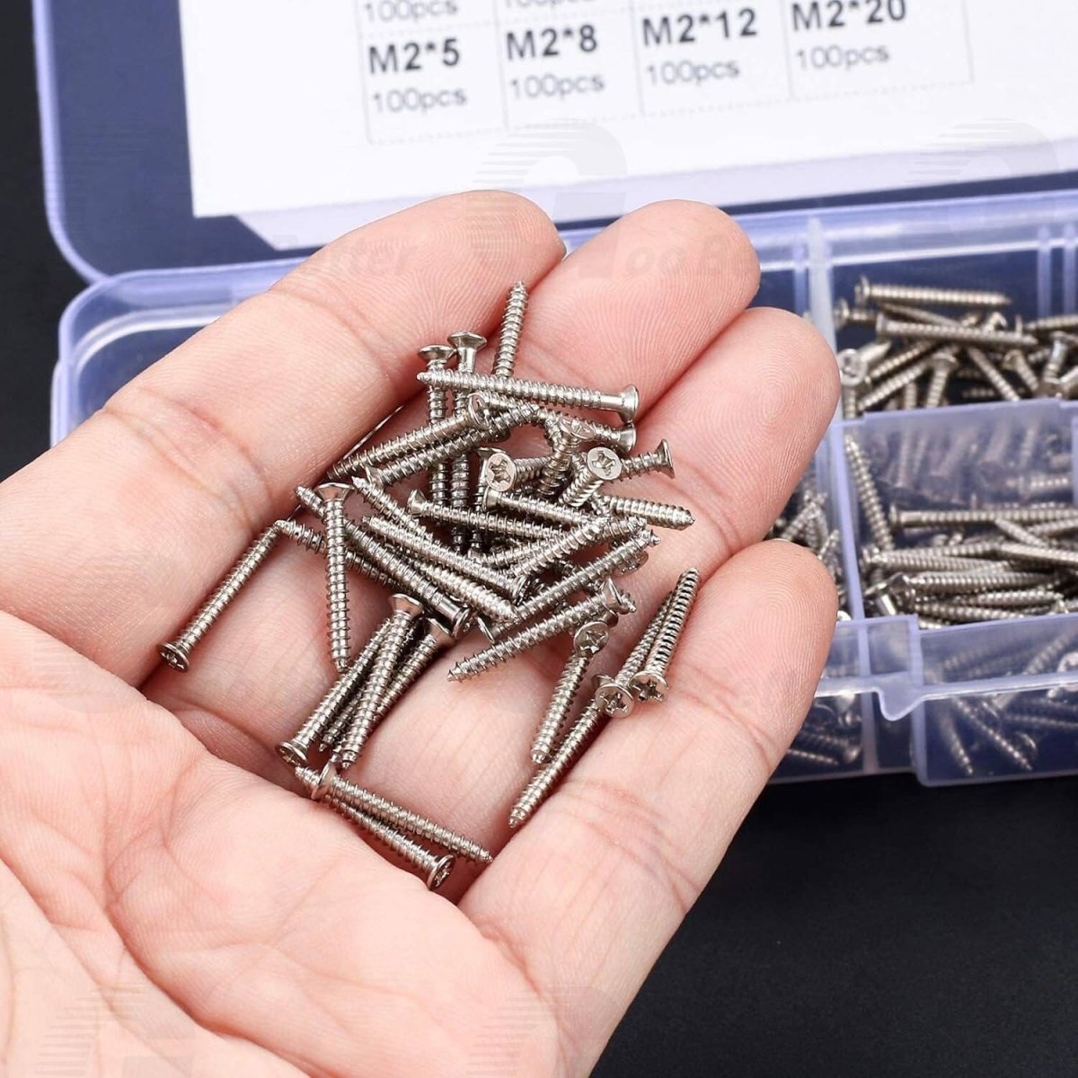 800Pcs Nickel Plated Countersunk Self Tapping Wood Screws Chipboard Screws Set - HomeDIYer