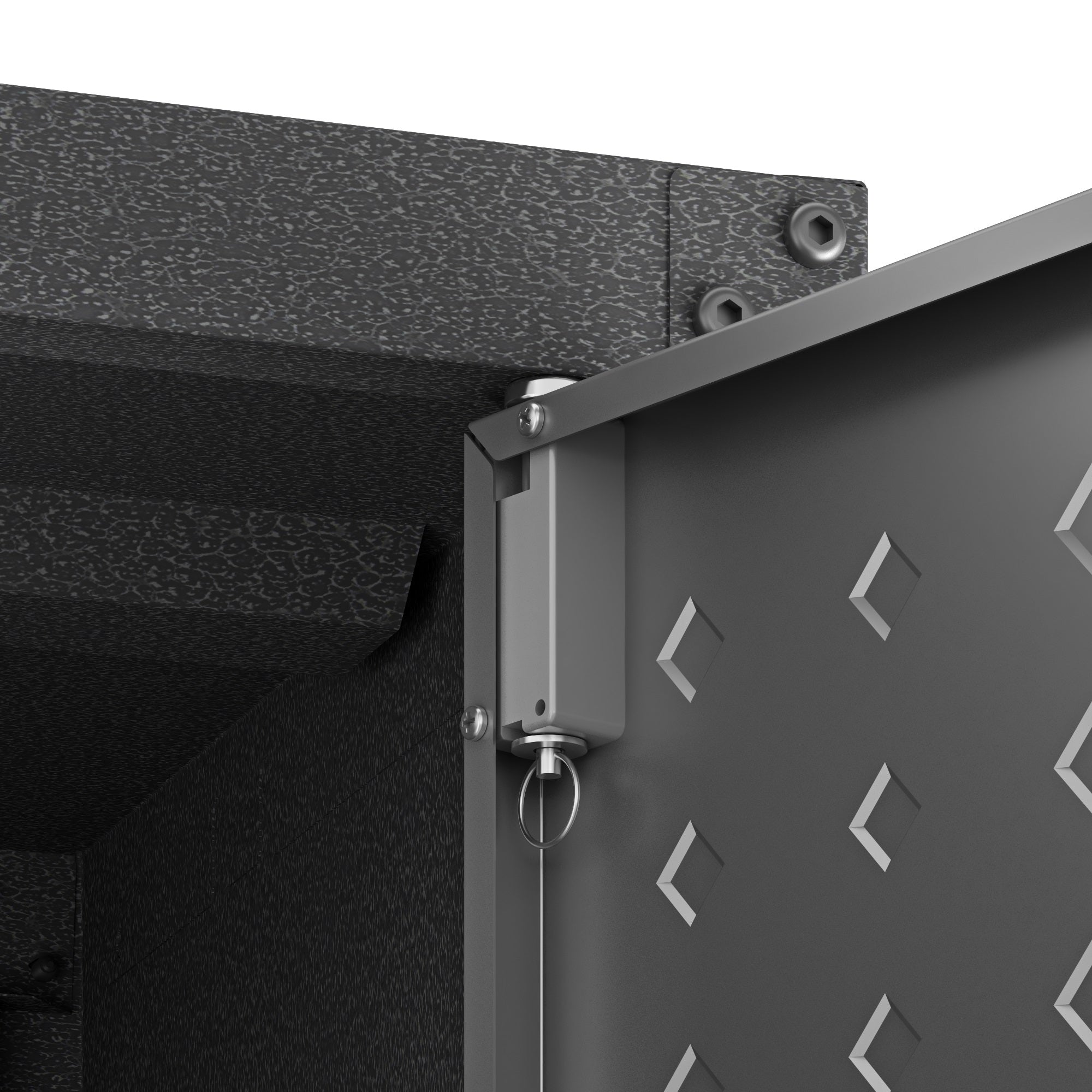 Floating Garage Cabinet in Dark Gray