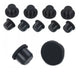 Black Solid Silicone Hole Plug | Round End Cap Blanking Bung | 2.7mm–15mm | 32 Sizes