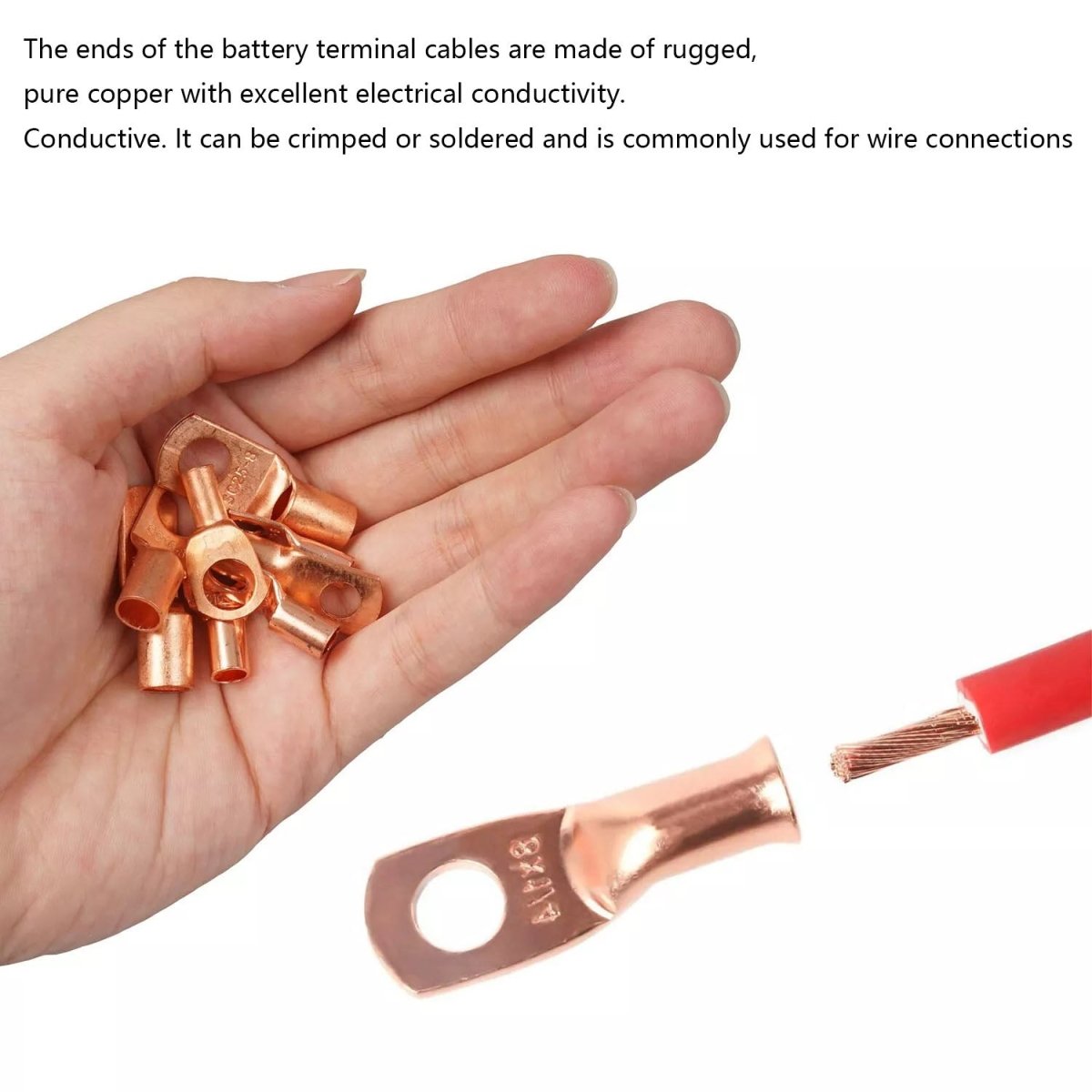 60x tubular cable lugs Cable lug set Battery cable lugs heavy - duty wire lugs - HomeDIYer