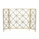 Margaret 3-Panel Fireplace Screen Iron Black/Gold