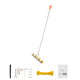 Landscape Rake 36" Wide Head 133" Adjustable Handle Aluminum Alloy with 52ft Rope