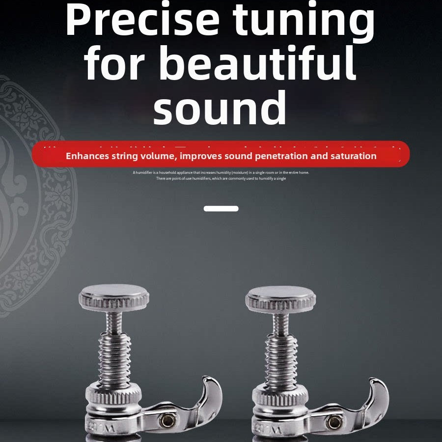 Violin Dual-Purpose Fine Tuner – Silver Ball-End Tailpiece Fine Tuning Adjuster (1, 2 or 4 Pack)