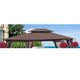 13x10 Ft Double Roof Gazebo Replacement Canopy, Brown, UV & Water Resistant