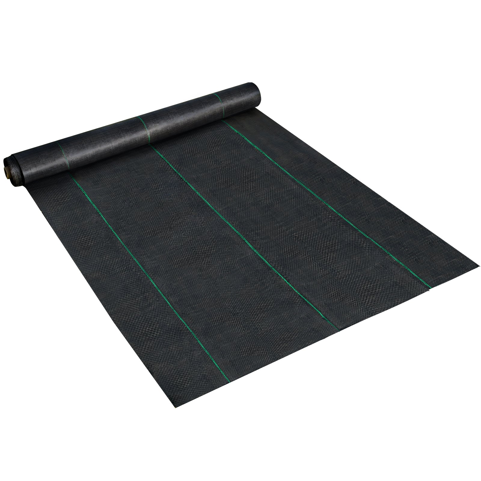6.5ft x 300ft Premium 3oz Woven Weed Barrier Landscape Fabric — Heavy‑Duty Ground Cover for Flower Beds & Underlayment Black
