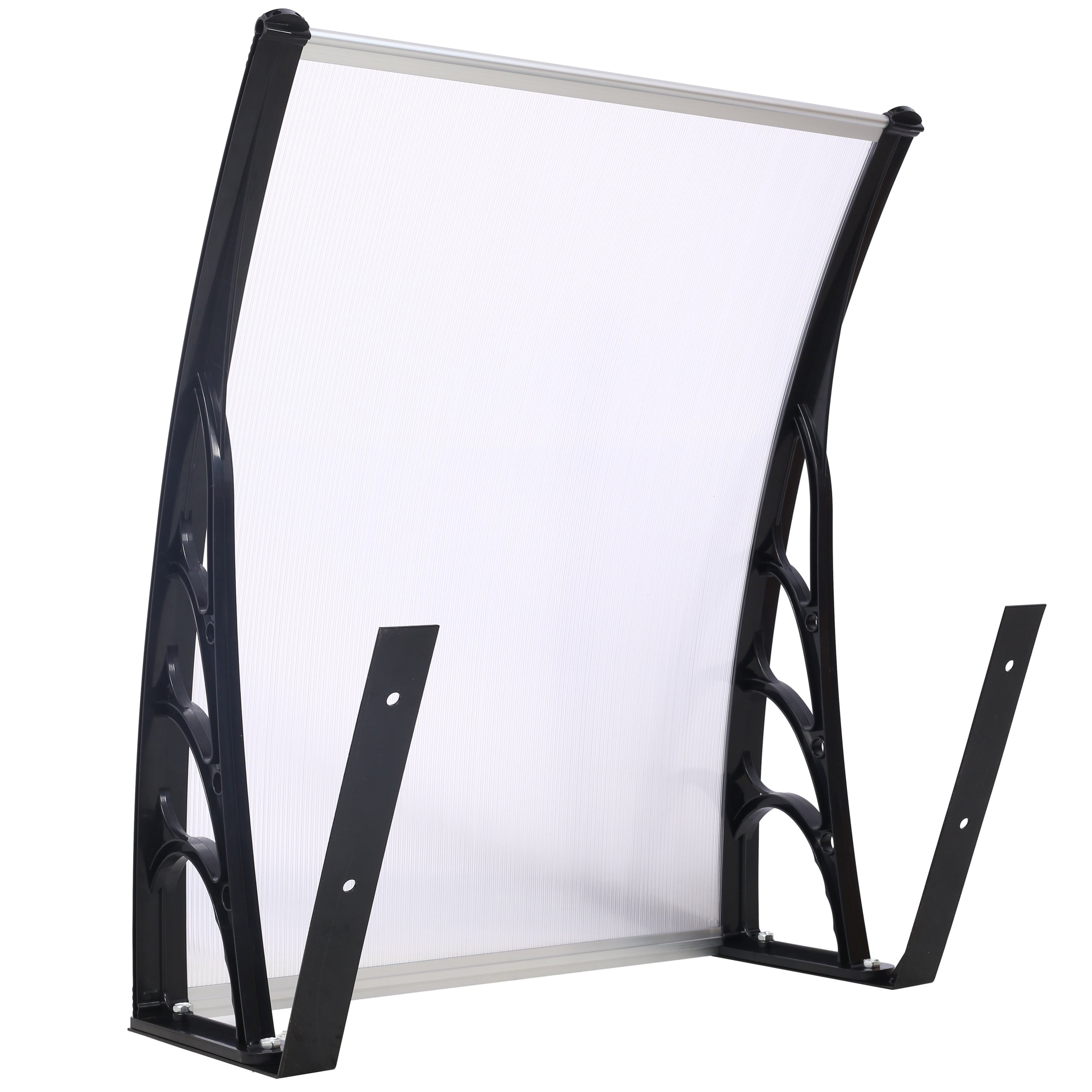 Robotic Lawn Mower Garage – Polycarbonate Canopy Shade Cover, 40.5" x 32.5" x 17.4", Black