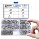 120pcs Metal Eye Screws Kit Heavy Duty Hooks 1/4"-3/4"