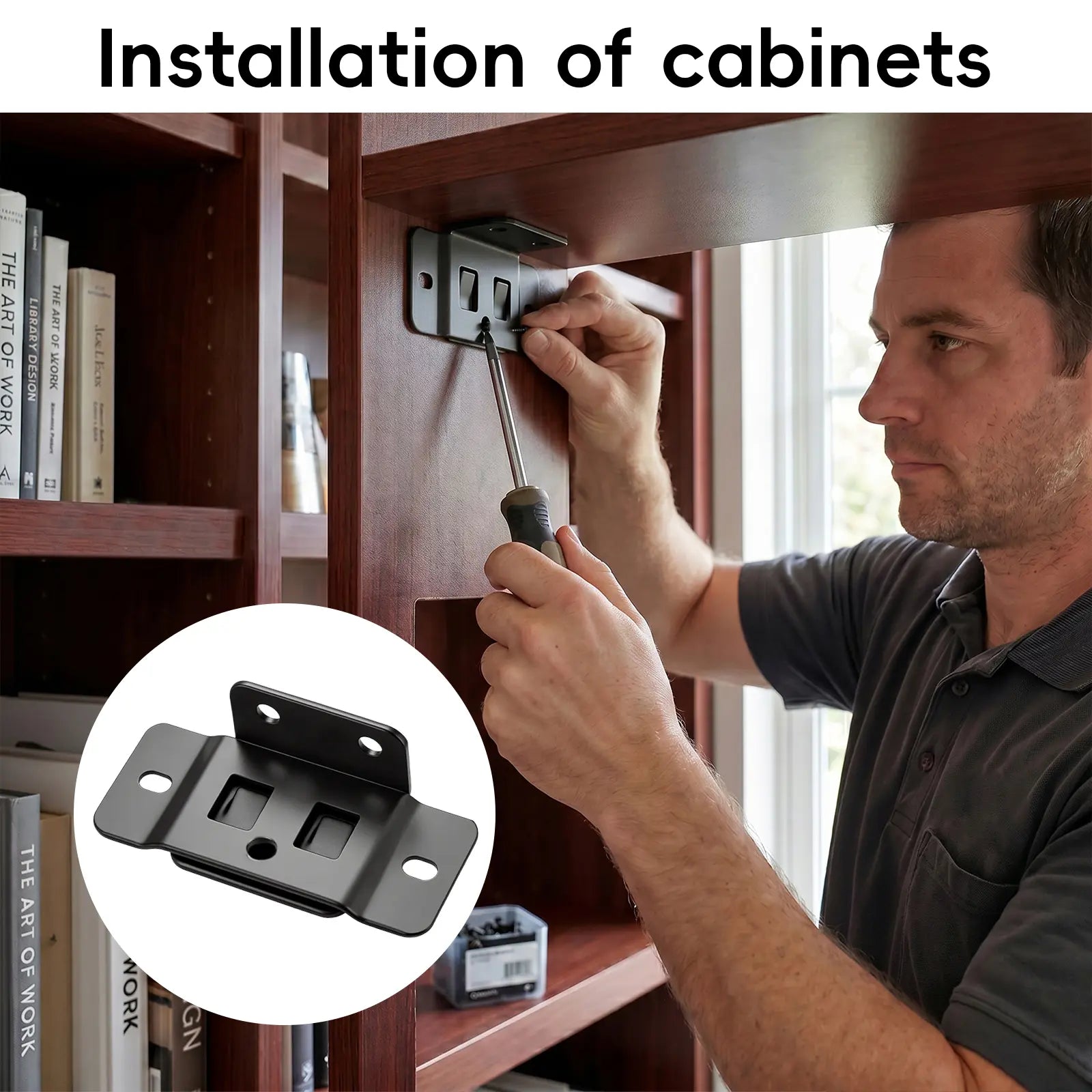 Stainless Steel L-Bracket Corner Connectors, 8-Pack with Screws