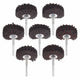 80*6mm shaft Mounted Sandpaper Wire Polishing Wheel Radial Abrasive Brush for Wood Irregular Surface Finish