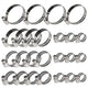 Stainless Steel Hose Clamps Assortment Kit 25PCS, 5 Sizes 6-51mm Worm Drive