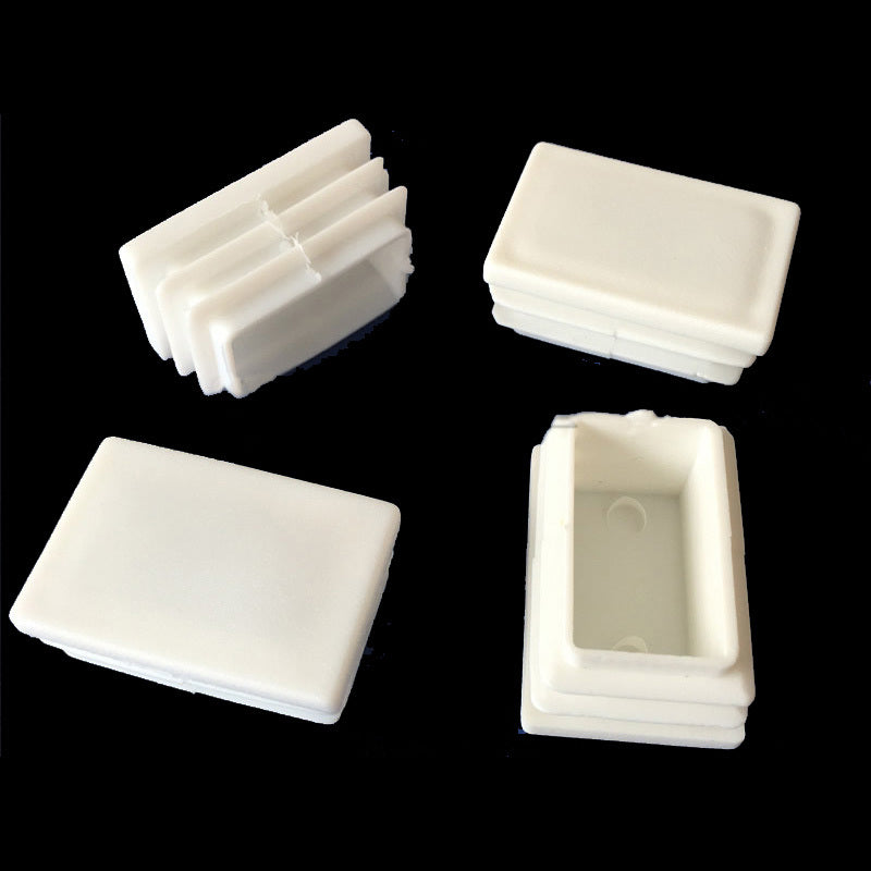 White Plastic Rectangle/Square/Round Blanking End Caps Tube