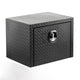 24" Aluminum Underbody Truck Tool Box — Matte Black Diamond Plate, Waterproof & Lockable, Ideal for Pickup, ATV, RV