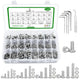 Nut and Bolt Assortment,1085pcs Round Head Socket Cap Screws Set, Pan Head Bolts and Nuts Set, M3 M4 M5 M6 Metric Hex Button Cap Screws