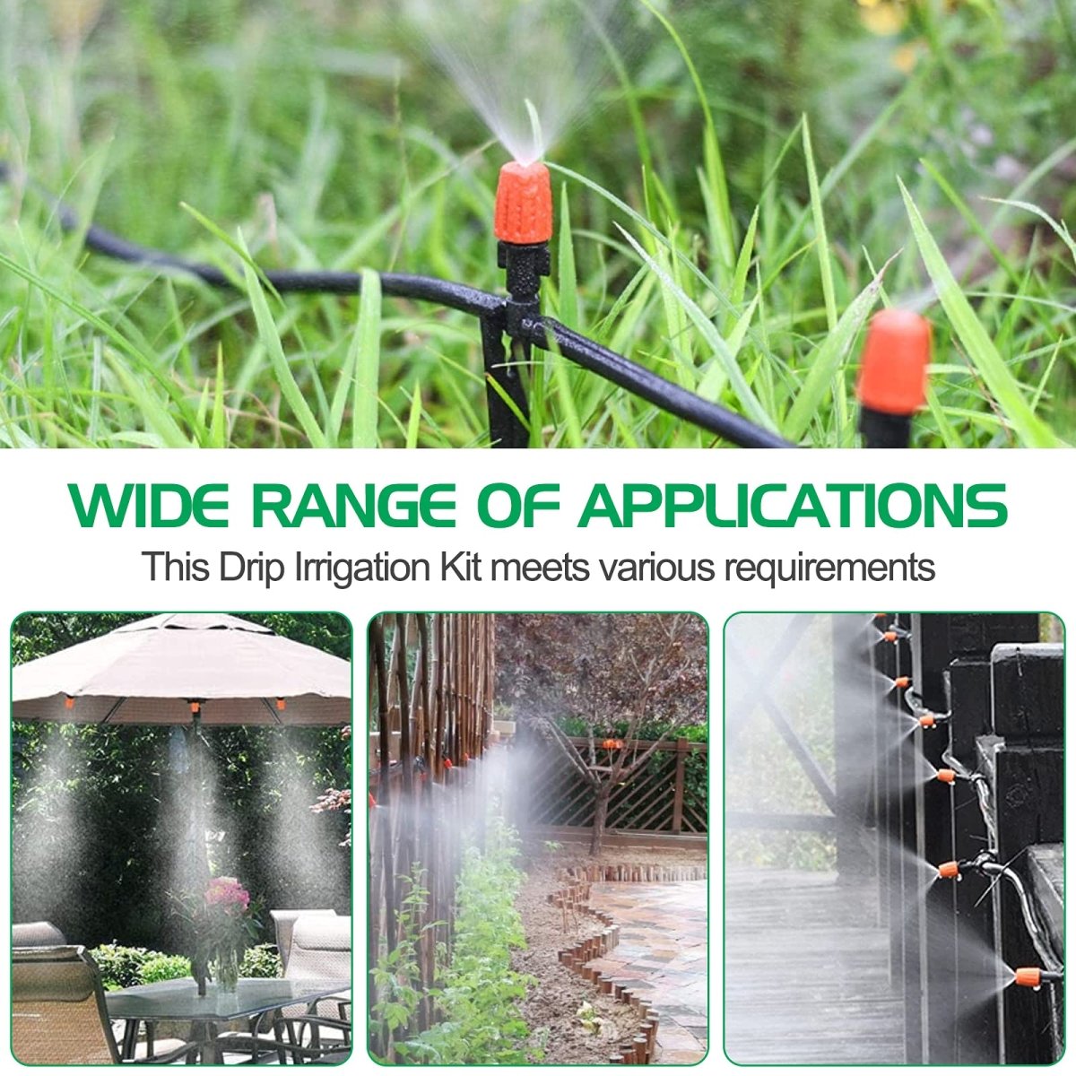 Gardening irrigation equipment 1/4 - inch Mist Irrigation Kits Accessories Plant Watering System Spray automatic watering atomization spray water diameter 30cm - HomeDIYer