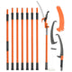 7.3–27 ft Manual Pole Saw & Tree Pruner – 2-in-1 Saw + Scissors with Pulley System, Lightweight Fiberglass Poles