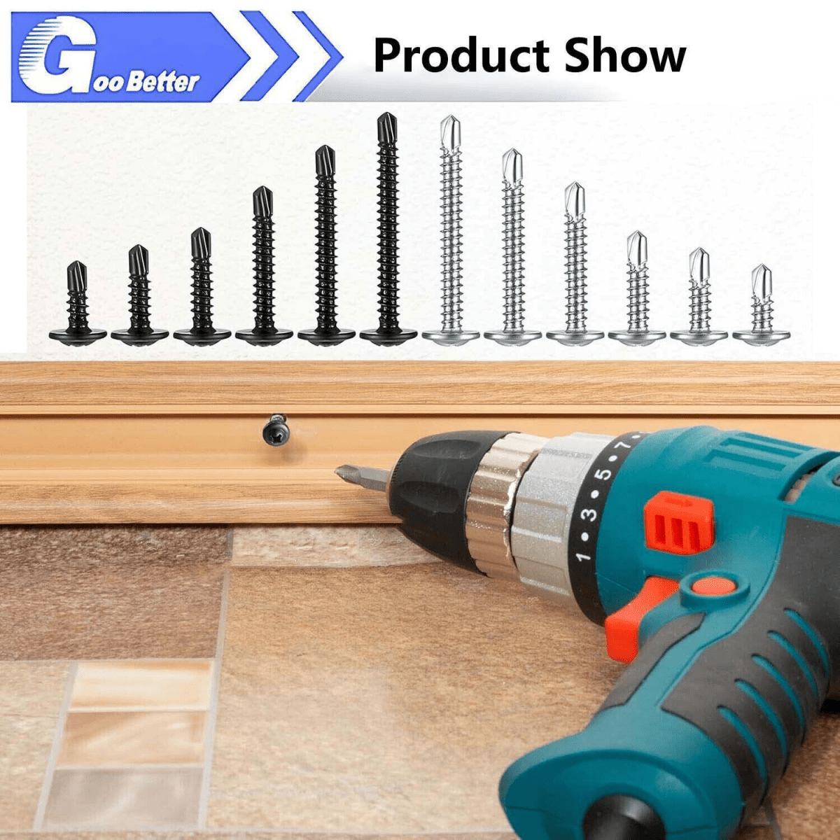 400Pcs 8 Phillips Wafer Head Self Tapping/Drilling Screws Kit 410 Stainless Steel - HomeDIYer