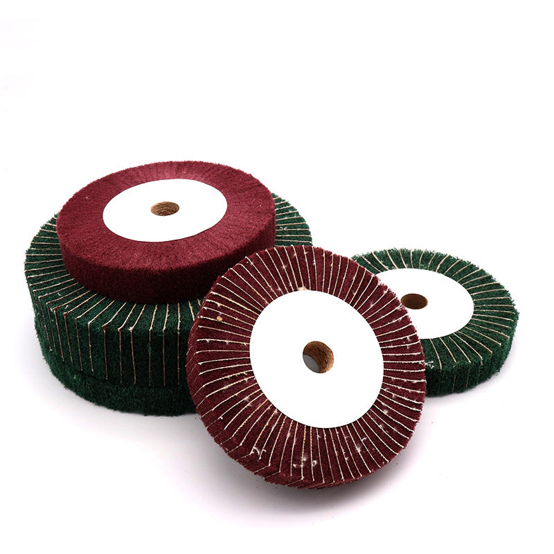 Nylon Fiber Flap Wheel Dia 150-300mm Abrasive Buffing Polishing Wheel Green/Red