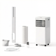 Portable Air Conditioner 10000 BTU 441 sq ft 4-in-1 Cool Dehumidify Fan Sleep 24H Timer ≤54dB White