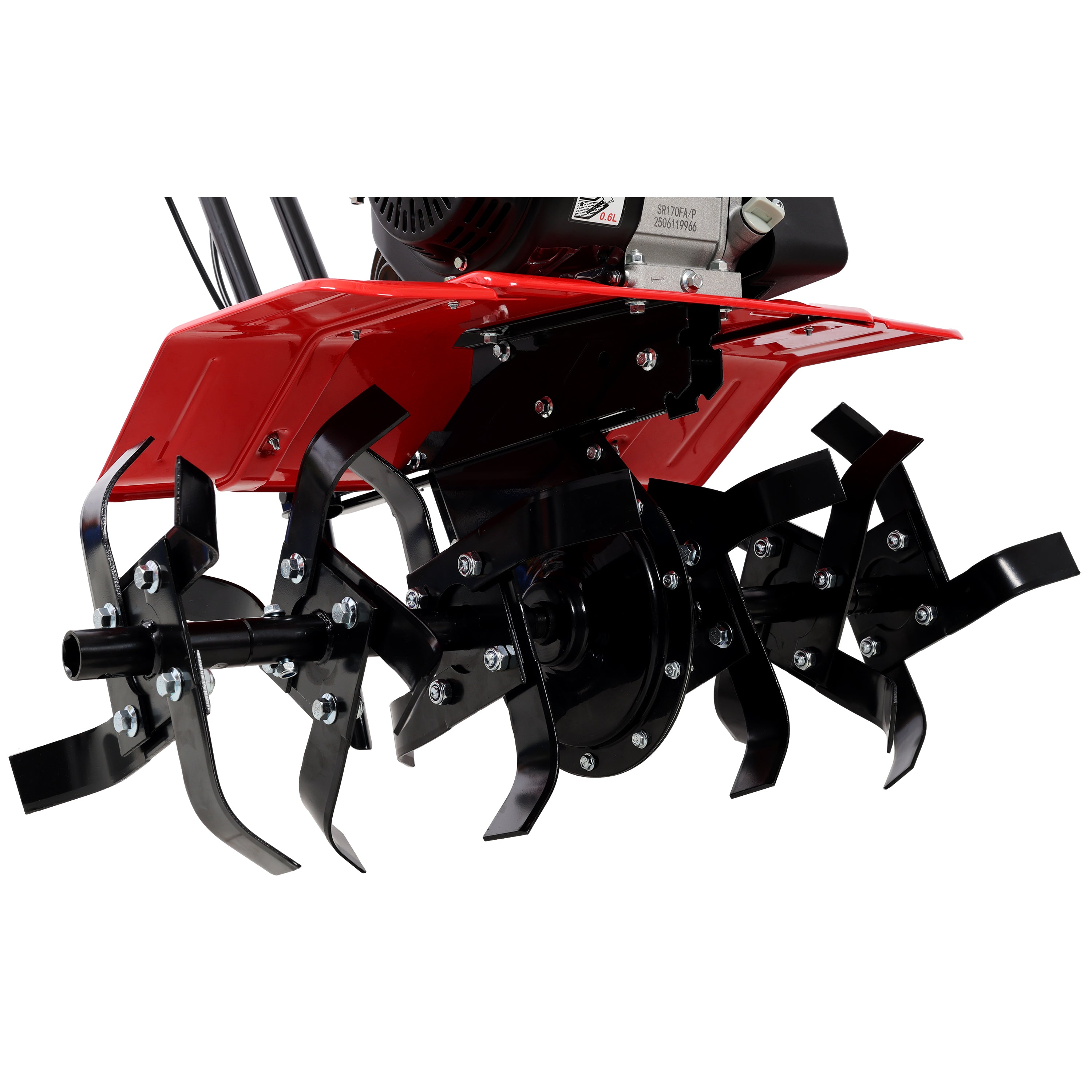Heavy duty Power tiller, 7HP Gas Engine 212CC, 6 Blades 32.5" Wide and 10" Deep Cultivator - Garden Soil Prep for Planters and Vegetable Beds and More.