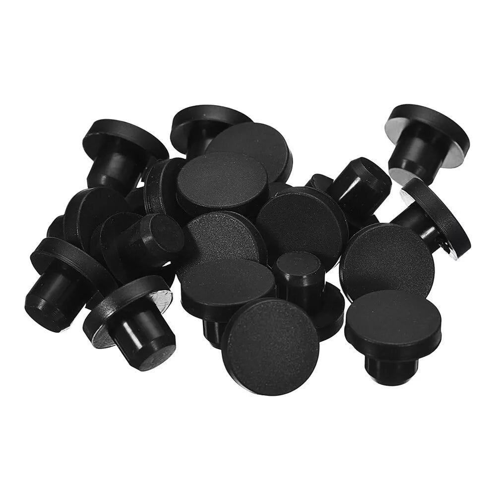 Black Hole Plug End Cap Round Solid Silicone Rubber Blanking Seal Bung 3mm - 15mm - HomeDIYer