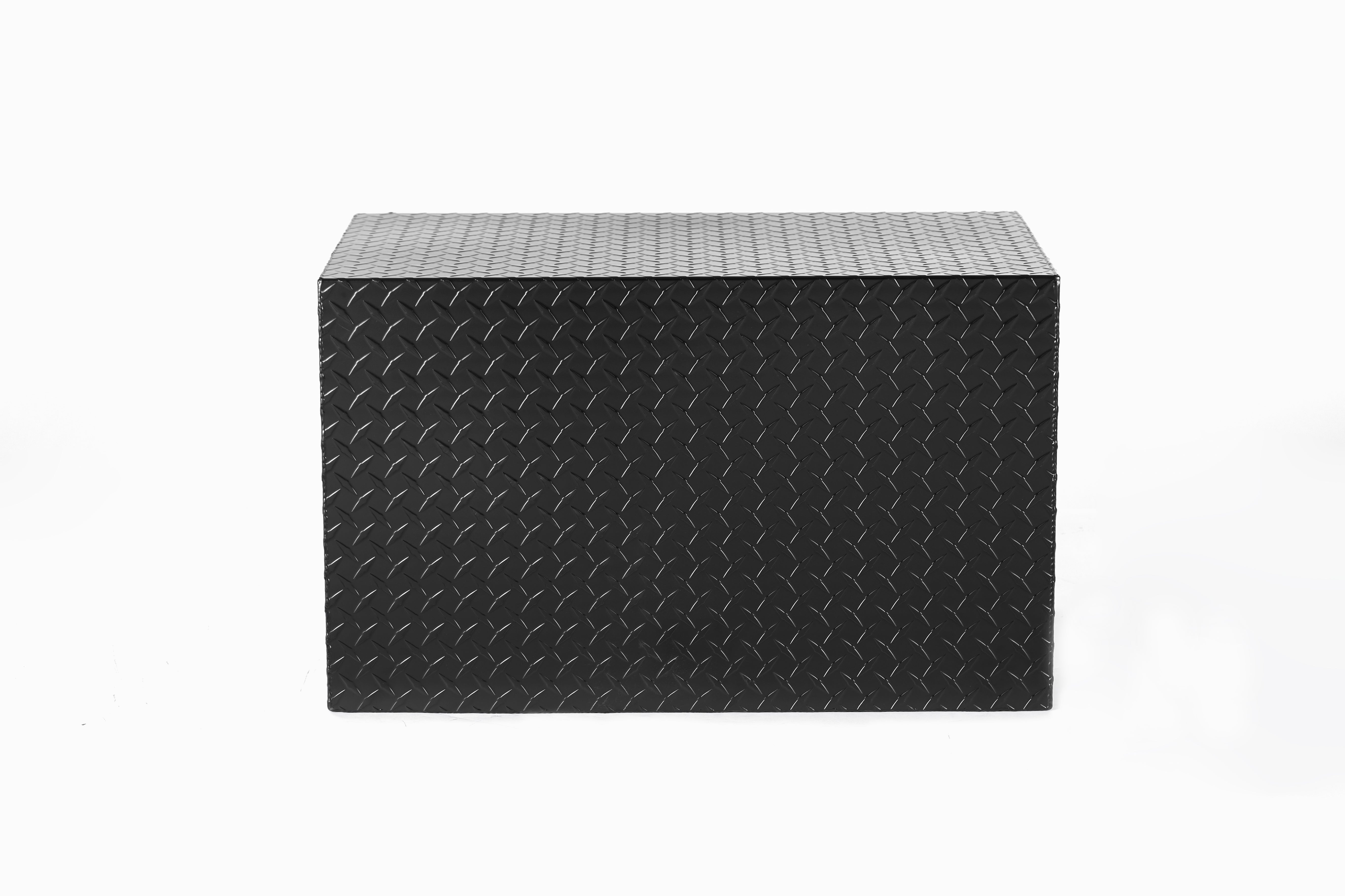 30" Aluminum Underbody Truck Tool Box — Matte Black Diamond Plate, Waterproof & Lockable