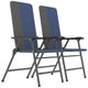 Folding Patio Chairs Set of 2, High Back Padded Outdoor Chair, 264 lbs