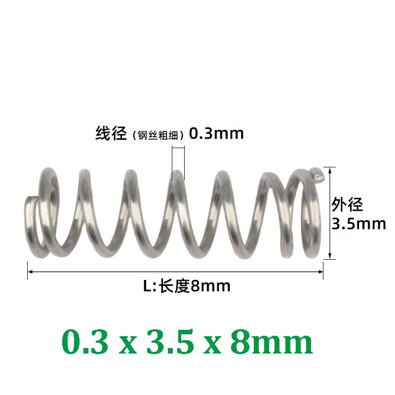 Compression Spring 0.2-0.5mm Wire Diameter Pressure Small Spring Stainless Steel