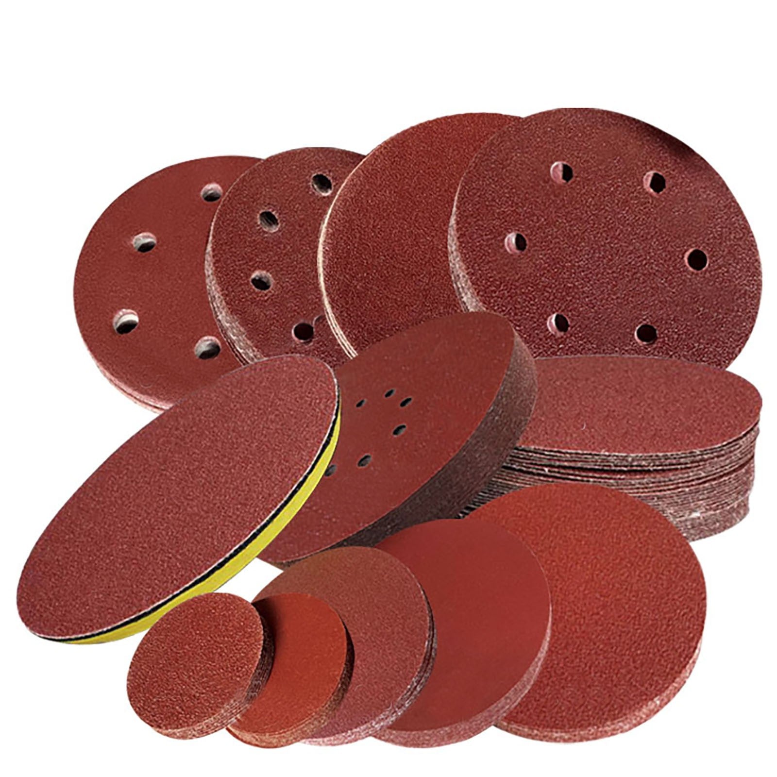 75mm - 225mm Wet & Dry Sanding Discs Sandpaper Film Hook and Loop Pads All Grit