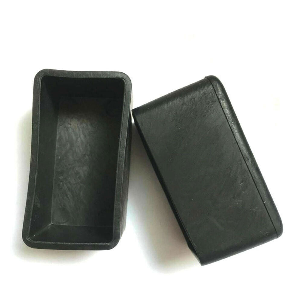 Size comparison of different shaped end caps: rectangle, square, and round