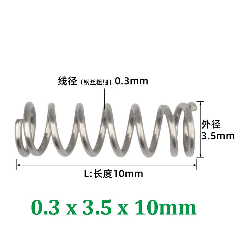 Compression Spring 0.2-0.5mm Wire Diameter Pressure Small Spring Stainless Steel